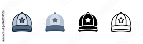cap icon. fashion hat accessory. youth streetwear. various style icon design vector illustration