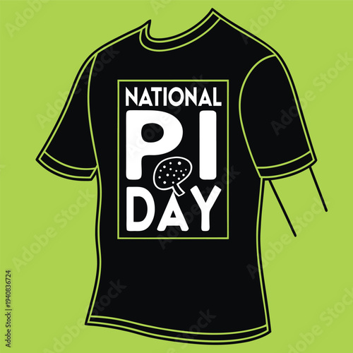 Creative Pi Day Shirt Featuring Brain Illustration and Mathematical Symbol.