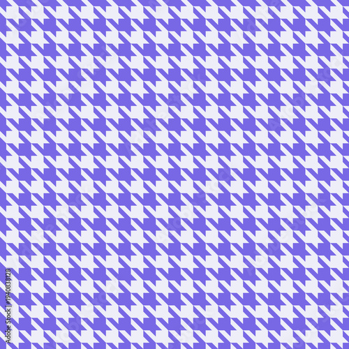 Elegant purple and white houndstooth pattern.  Perfect for textile design, fashion, website backgrounds, or any project needing a sophisticated, classic texture.