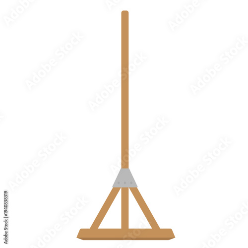 グラウンド整備や工事現場で使われる木製トンボのイラスト