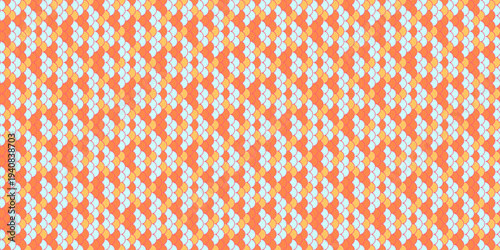 Vibrant coral and cream geometric pattern.  Ideal for textile design, website backgrounds, or modern branding.