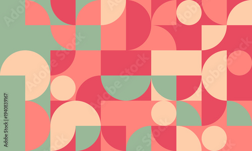 Abstract geometric design featuring seamless shapes and mosaic texture. Ideal for backgrounds, posters, and trendy textile prints with a modern flair.