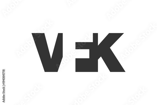 VFK logo design. Initial letter V F K bold font style for tech startups, consulting, corporate branding. Creative company name, headlines typography identity, trendy logotype.