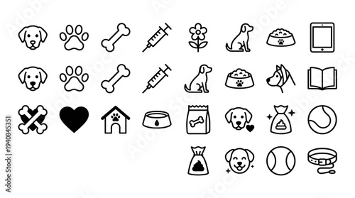 Clean and modern row of six minimalist house icons in flat design vector illustration, ideal for real estate, architecture, urban planning, and home-related projects.