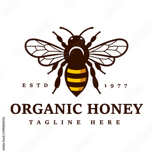 honey bee vintage logo