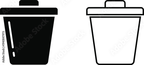 vector trash can icon