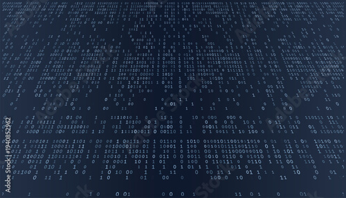 Arctic Binary Fragments Scattered Across Frozen Digital Tundra - Ice Blue Data Erosion