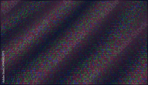 Neon Coral Waves Rippling Through Midnight Ocean - Bioluminescent Binary Tides Rising