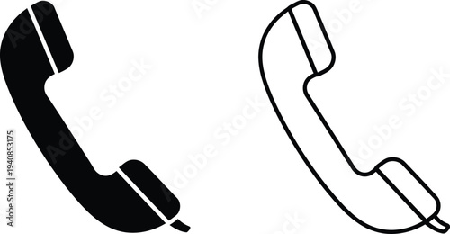 Phone Receiver Icons Vector Set