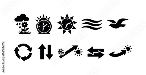 Music, instruments solid icon set. guitar, piano, drum music icons solid collection