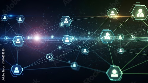 Global Network Connections and Digital Communication Concept.