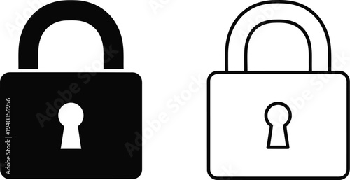 Padlock security icons Vector