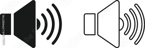 Speaker and sound icons Vector