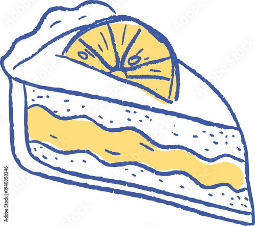 Lemon Pie Slice Sketch