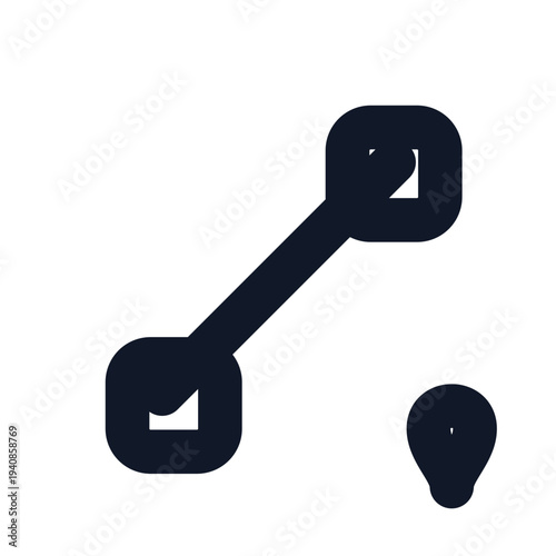 Mouse cursor color picker icon outline vector