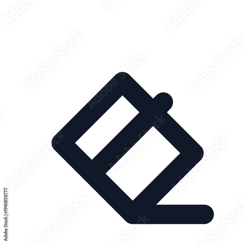 Mouse cursor eraser icon outline vector
