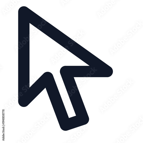 Mouse cursor default icon outline vector