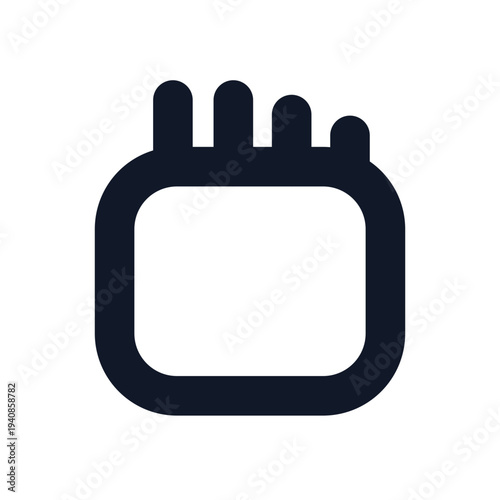 Mouse cursor grabbing icon outline vector
