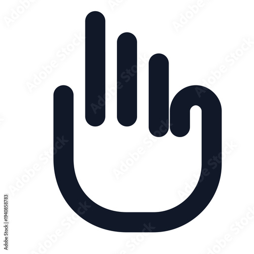 Mouse cursor hand icon outline vector