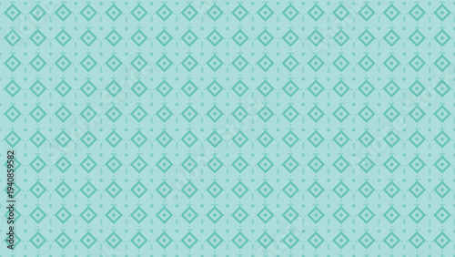 Seamless teal geometric pattern vector background with small diamond shapes and dots, perfect for web design, branding, packaging, and textile prints