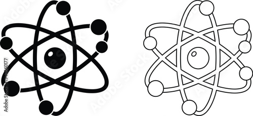 Atom structure science Vector