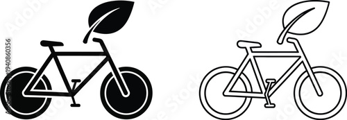 Bicycle leaf design Vector
