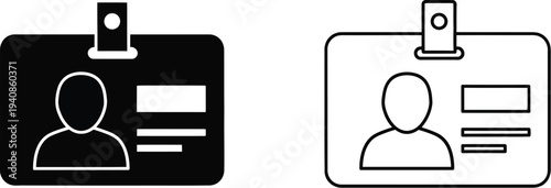 Id badges icons Vector