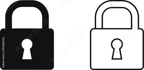 Padlock security icon Vector