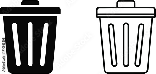 Trash can icons Vector