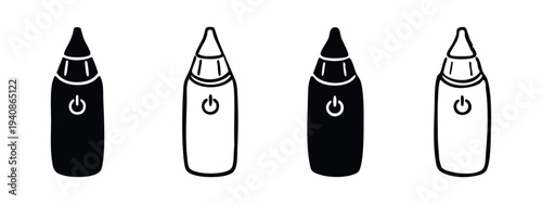 Hand Drawn Portable Electronic Device with Power Button Icons