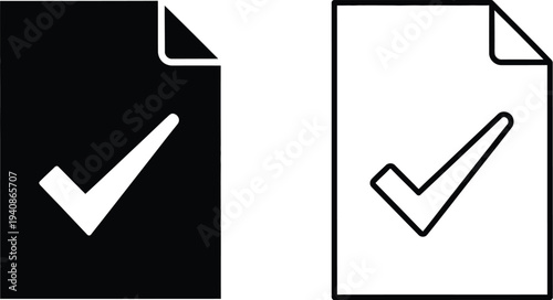 Checkmarks on documents Vector