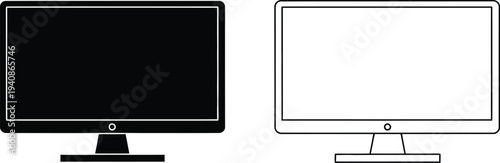 Monitor screen display Vector
