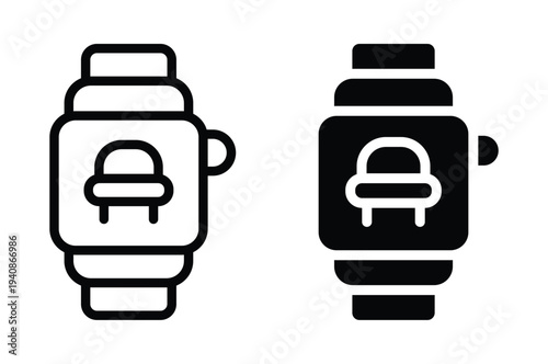 Minimalist smartwatch design in black and white, stylish wearable technology