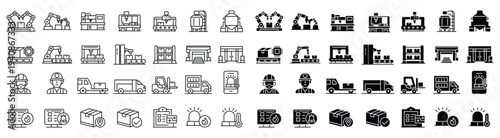 Construction and Logistics Icons Collection for Industrial Projects