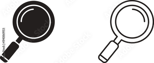 Magnifying glass icons Vector
