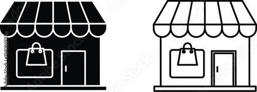 Storefront icons Vector