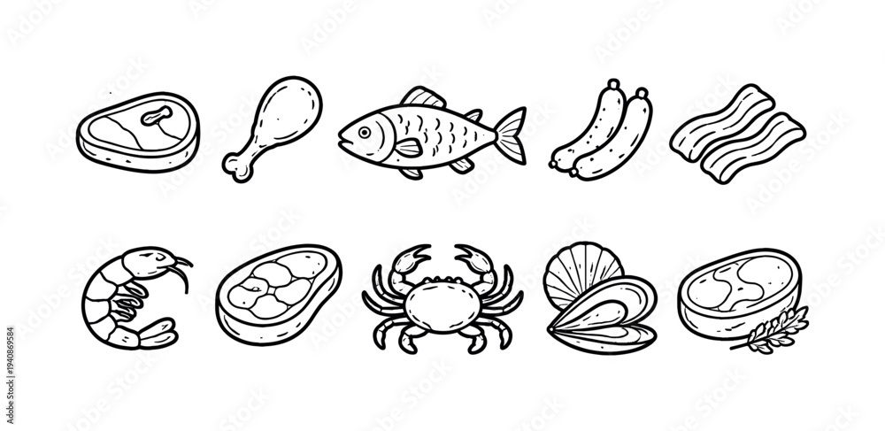 Obraz premium Education, learning outline icon set. school, study, classroom icons outline collection