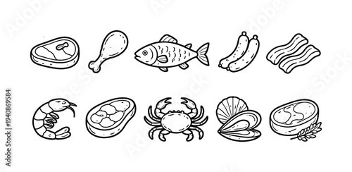 Education, learning outline icon set. school, study, classroom icons outline collection