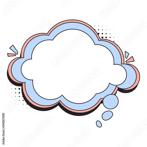 Thought Bubble and Speech Bubble with Copy Space for Text and Communication