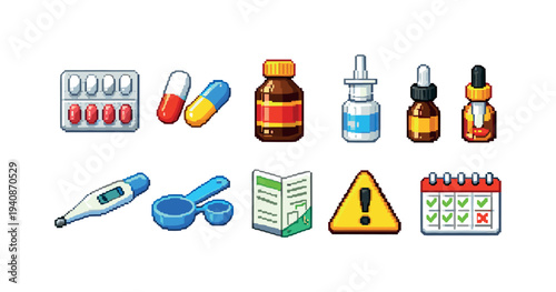 Medical, healthcare 3d icon set. medicine, pharmacy supplies in 3d style