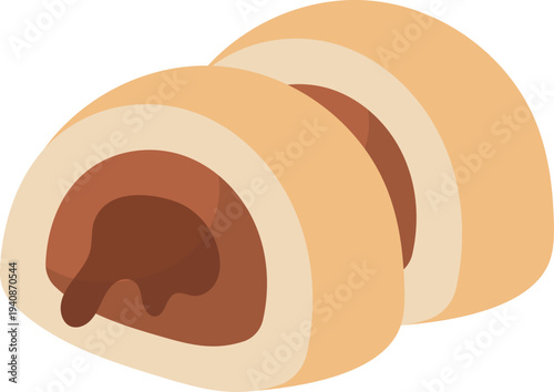 Roll Cake illustration.