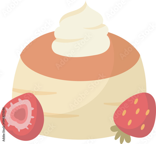 Souffle Pancake illustration.
