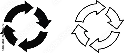 Recycling symbol arrows Vector