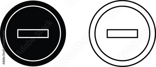 Minus sign buttons Vector