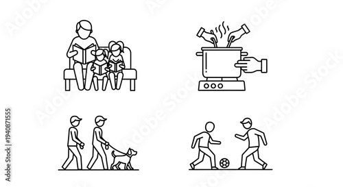 Daily Life Line Icons