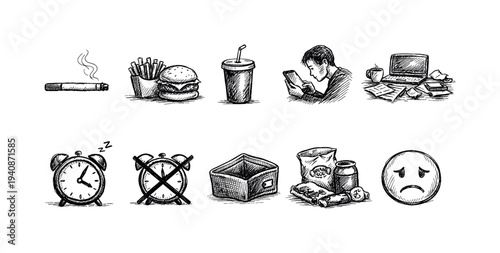 Security, privacy flat icon set. data protection, cybersecurity flat design icons