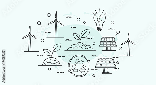 Set of 10 eco friendly icons vector