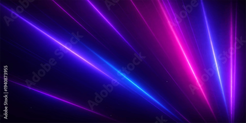 Shiny abstract blue and purple backgrounds featuring a bright motion pattern of magic light rays and a glowing star flash for energy art design