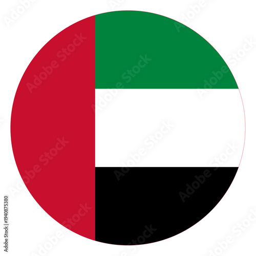 Circle United Arab Emirates Flag Asian Country