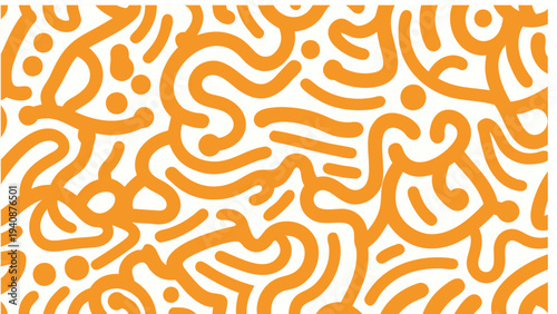 Vector orange abstract background with swirling patterns